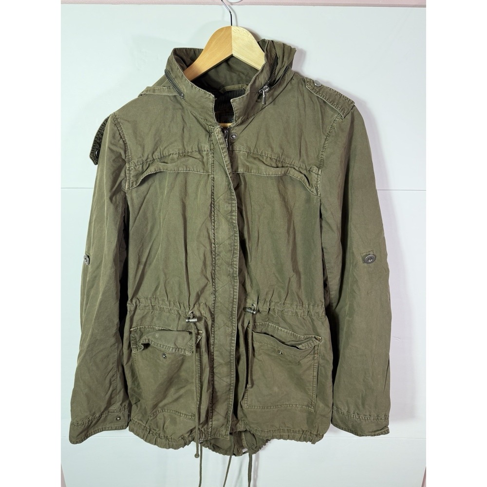 Levis‎ Womens Jacket Olive Green Hooded Military Style Coat Medium